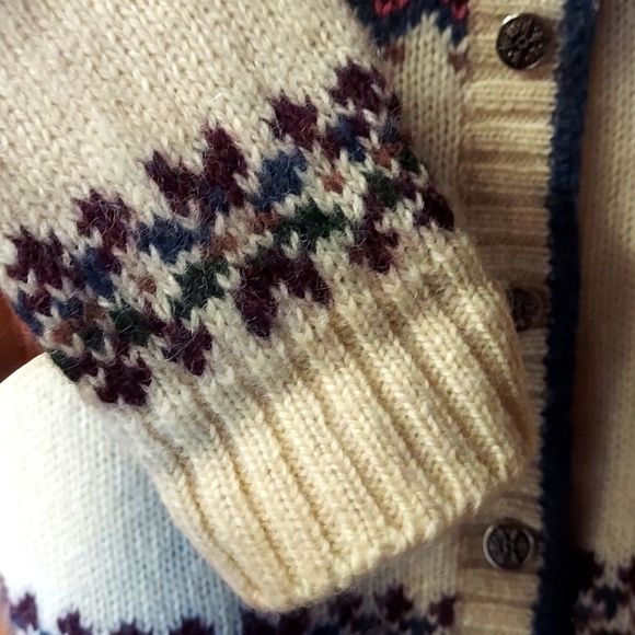 The Woolrich Woman Vintage Wool Rose Floral Patterned Cardigan Sweater - Picture 5 of 9